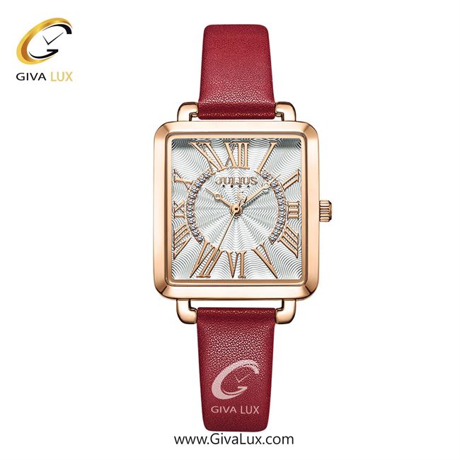 ساعت مچی اورجینال جولیوس زنانه رزگلد | قرمز | نقره ای | کد رفرنس JA-1340C