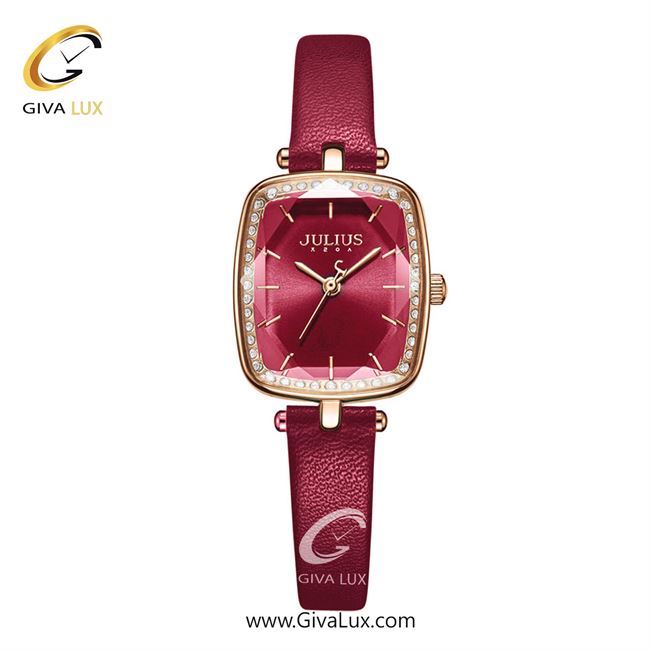 ساعت مچی اورجینال جولیوس زنانه رزگلد | قرمز | قرمز | کد رفرنس JA-1341C
