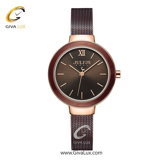 ساعت مچی اورجینال جولیوس زنانه رزگلد | کافی | کافی | کد رفرنس JA-1345C