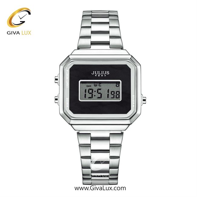 ساعت مچی اورجینال جولیوس زنانه نقره ای | نقره ای | مشکی | کد رفرنس JA-1347A