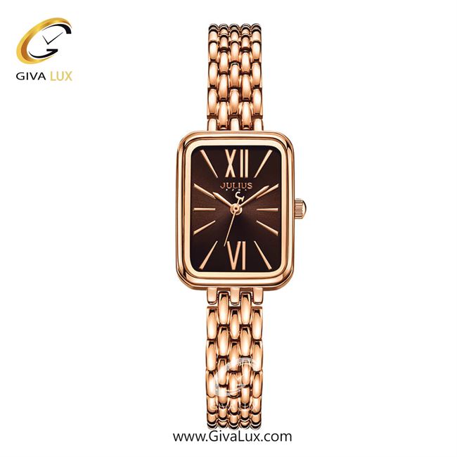 ساعت مچی اورجینال جولیوس زنانه رزگلد | رزگلد | قهوه ای | کد رفرنس JA-1350C