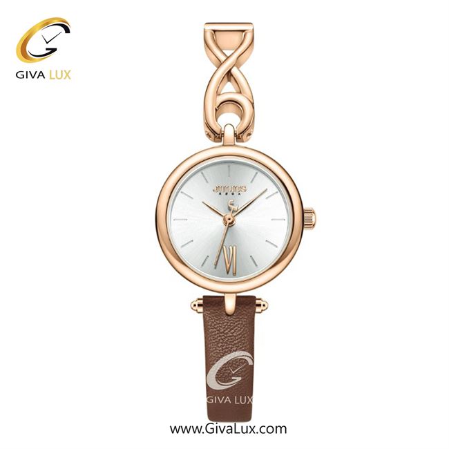 ساعت مچی اورجینال جولیوس زنانه رزگلد | قهوه ای-رزگلد | نقره ای | کد رفرنس JA-1351B