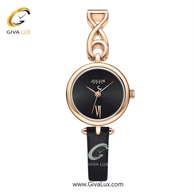 ساعت مچی اورجینال زنانه جولیوس رزگلد | مشکی-رزگلد| مشکی| کد رفرنس JA-1351D