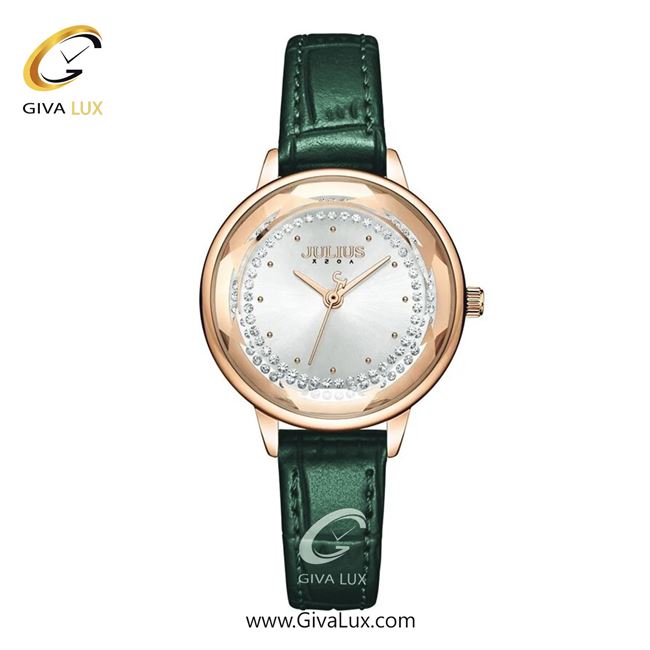 ساعت مچی اورجینال جولیوس زنانه رزگلد | سبز | نقره ای | کد رفرنس JA-1355C
