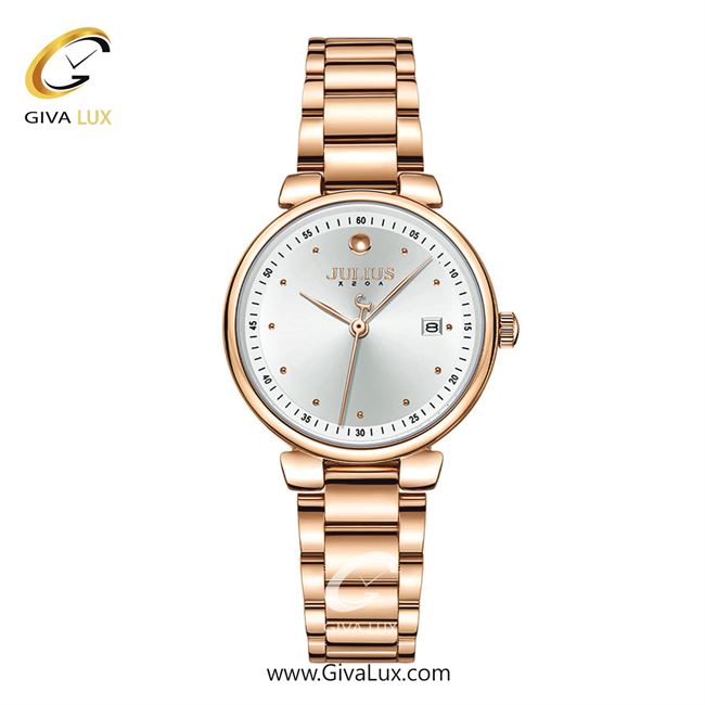 ساعت مچی اورجینال جولیوس زنانه رزگلد | رزگلد | نقره ای | کد رفرنس JA-1361B