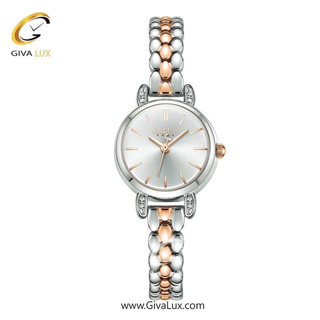 ساعت مچی اورجینال زنانه جولیوس نقره ای | رزگلد-نقره ای| سفید| کد رفرنس JA-1363G