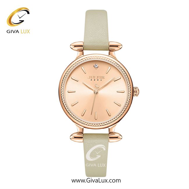 ساعت مچی اورجینال زنانه جولیوس رزگلد | خاکی| رزگلد| کد رفرنس JA-1368B