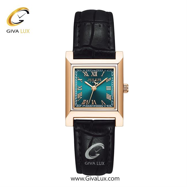 ساعت مچی اورجینال زنانه جولیوس رزگلد | مشکی| سبزآبی| کد رفرنس JA-1369D