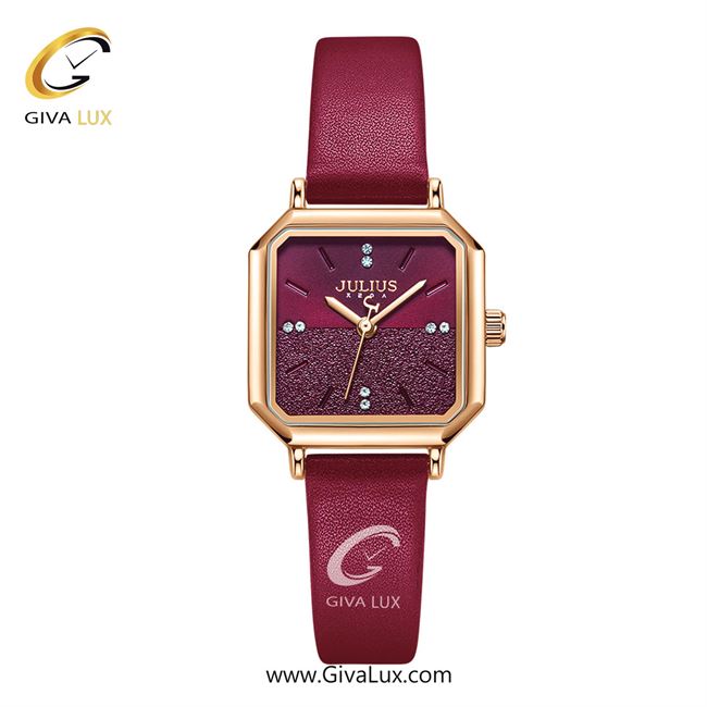 ساعت مچی اورجینال زنانه جولیوس رزگلد | زرشکی| زرشکی| کد رفرنس JA-1370C