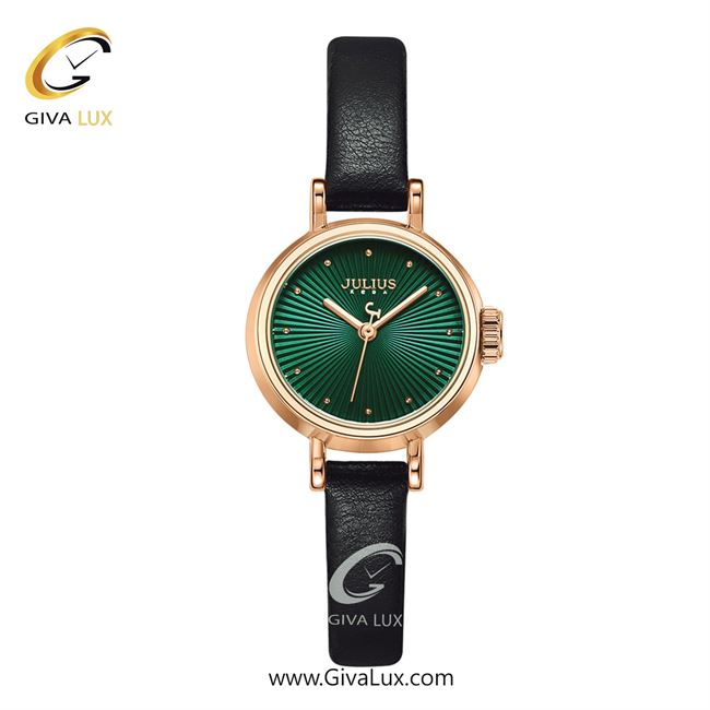 ساعت مچی اورجینال زنانه جولیوس رزگلد | مشکی| سبز یشمی تیره| کد رفرنس JA-1371D