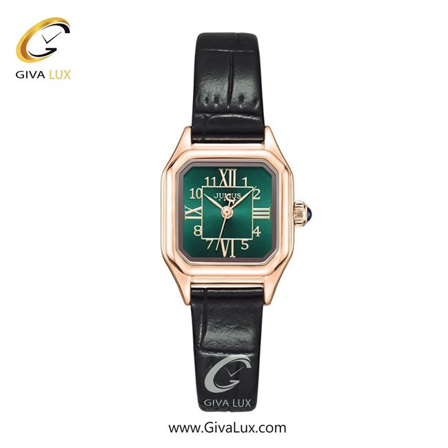 ساعت مچی اورجینال زنانه جولیوس رزگلد | مشکی| سبز| کد رفرنس JA-1380D