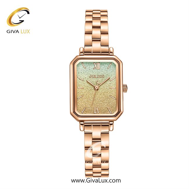 ساعت مچی اورجینال زنانه جولیوس رزگلد | رزگلد| آبی-طلایی| کد رفرنس JA-1387A