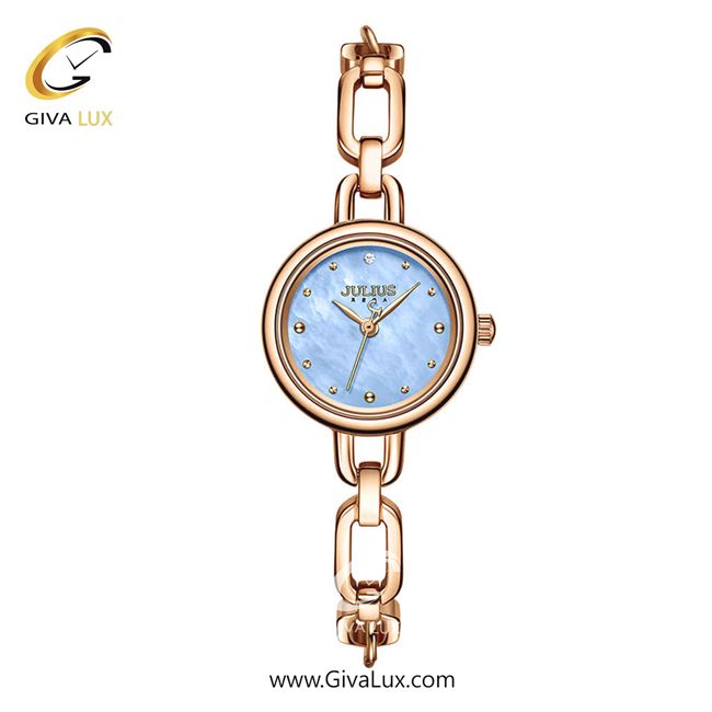 ساعت مچی اورجینال زنانه جولیوس رزگلد | رزگلد| آبی| کد رفرنس JA-1388B