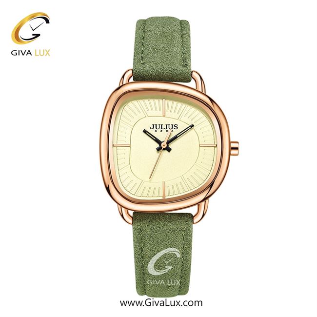 ساعت مچی اورجینال جولیوس زنانه رزگلد | سبز | زرد | کد رفرنس JA-1393A