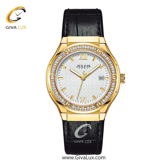 ساعت مچی اورجینال زنانه جولیوس طلایی | مشکی| نقره ای| کد رفرنس JA-1395A