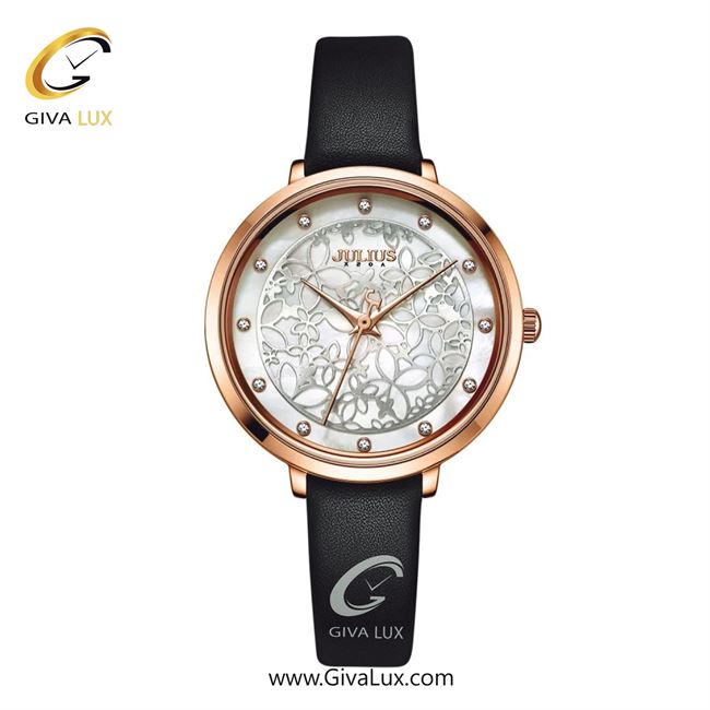 ساعت مچی اورجینال جولیوس زنانه رزگلد | مشکی | نقره ای | کد رفرنس JA-1400A