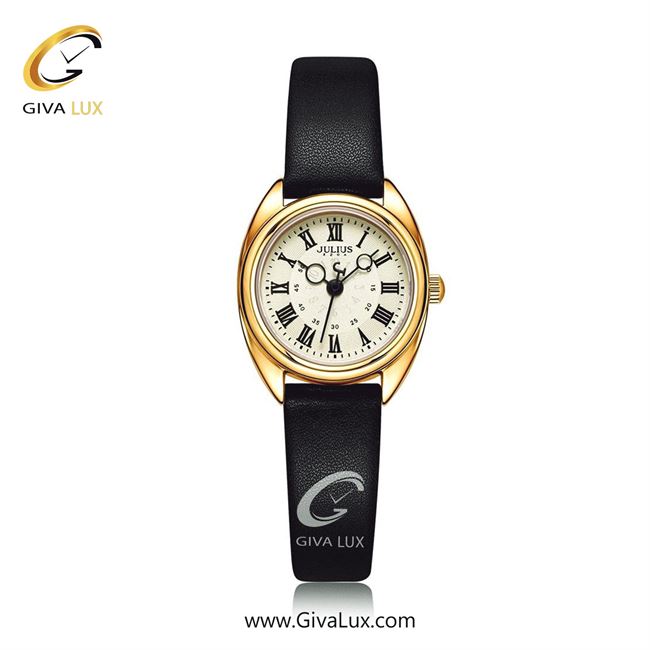 ساعت مچی اورجینال زنانه جولیوس طلایی | مشکی| کرم| کد رفرنس JA-1402A