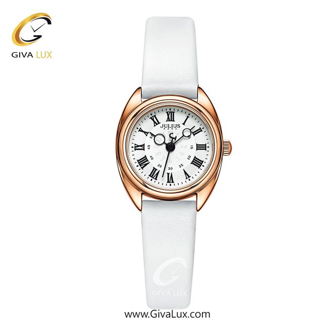 ساعت مچی اورجینال جولیوس زنانه رزگلد | سفید | سفید | کد رفرنس JA-1402B