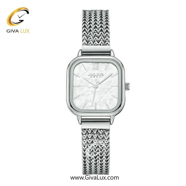 ساعت مچی اورجینال زنانه جولیوس نقره ای | نقره ای| سفید| کد رفرنس JA-1405D