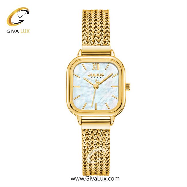 ساعت مچی اورجینال زنانه جولیوس طلایی | طلایی| سفید| کد رفرنس JA-1405E