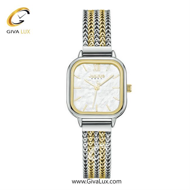ساعت مچی اورجینال زنانه جولیوس نقره ای | نقره ای-طلایی| سفید| کد رفرنس JA-1405F