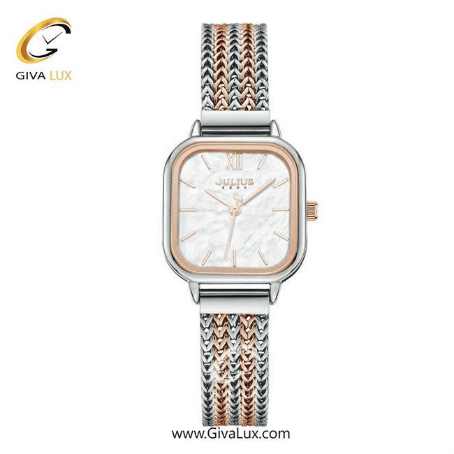 ساعت مچی اورجینال زنانه جولیوس نقره ای | رزگلد-نقره ای| سفید| کد رفرنس JA-1405G