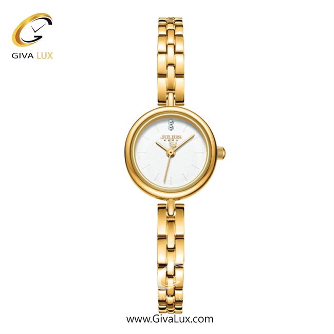ساعت مچی اورجینال جولیوس زنانه طلایی | طلایی | سفید | کد رفرنس JA-1411A