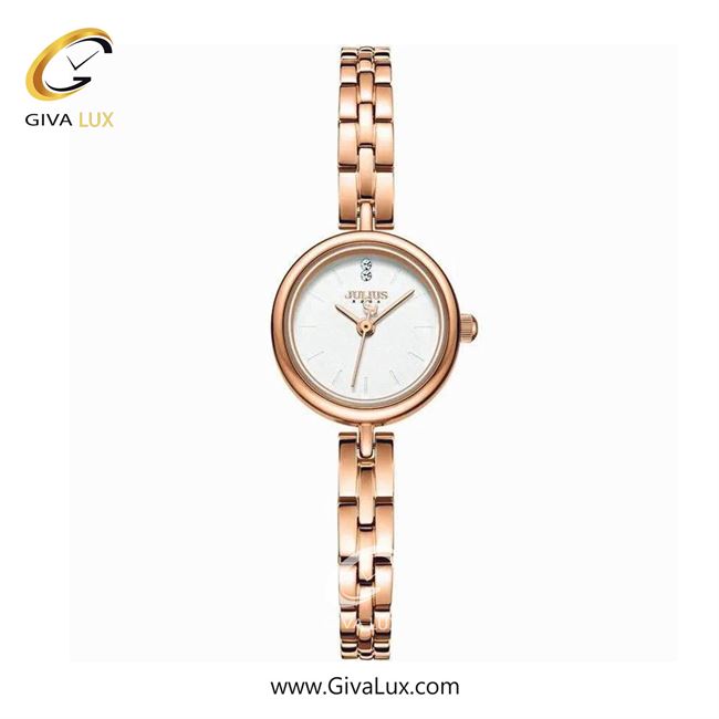 ساعت مچی اورجینال زنانه جولیوس رزگلد | رزگلد| سفید| کد رفرنس JA-1411B