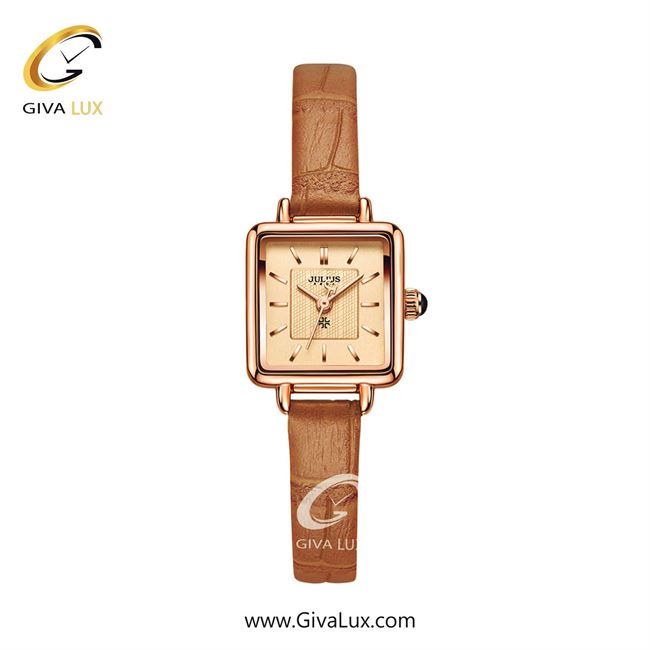 ساعت مچی اورجینال زنانه جولیوس رزگلد | عسلی| رزگلد| کد رفرنس JA-1413A