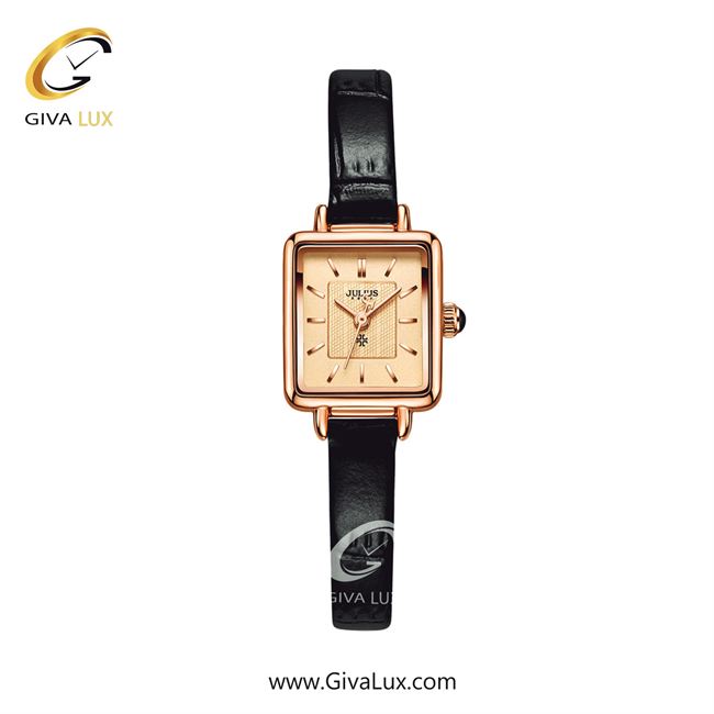 ساعت مچی اورجینال زنانه جولیوس رزگلد | مشکی| رزگلد| کد رفرنس JA-1413C