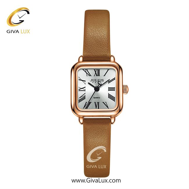 ساعت مچی اورجینال زنانه جولیوس رزگلد | عسلی| نقره ای| کد رفرنس JA-1414B