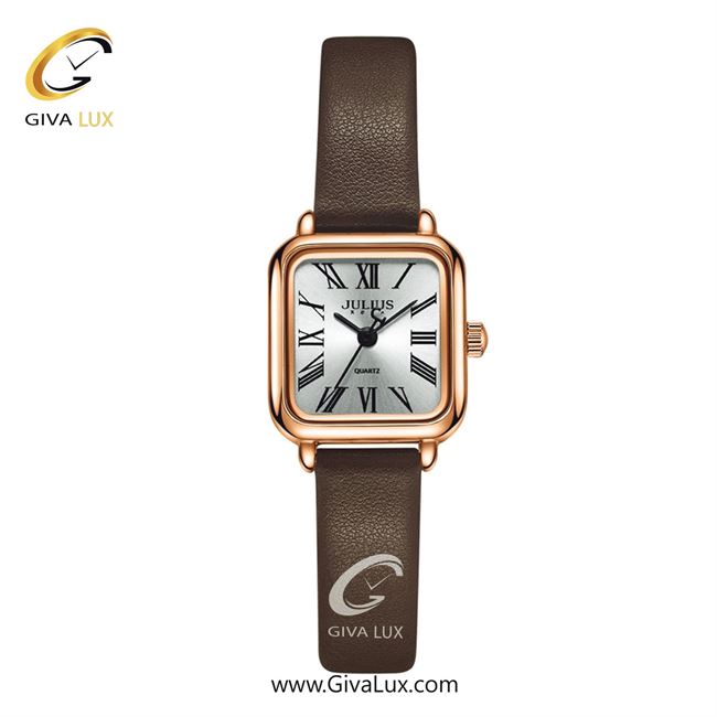 ساعت مچی اورجینال زنانه جولیوس رزگلد | قهوه ای| نقره ای| کد رفرنس JA-1414C