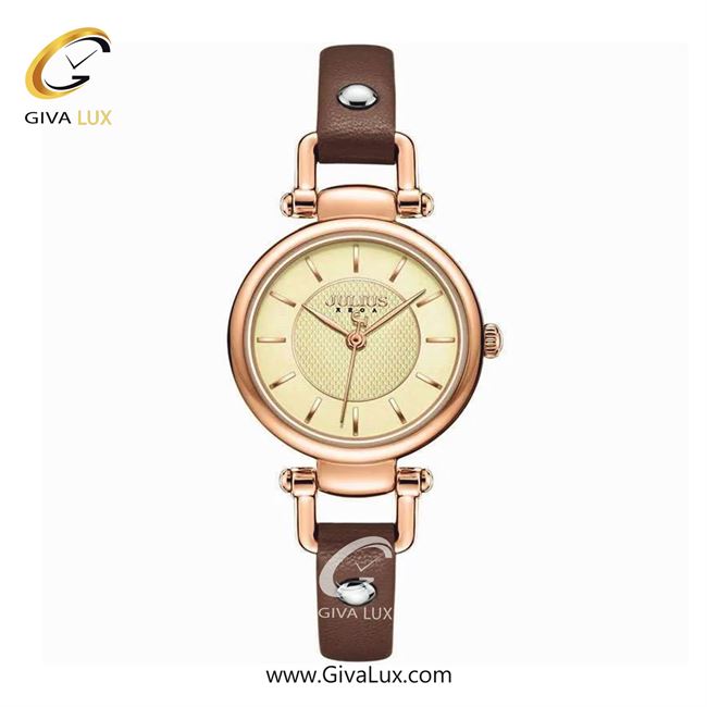 ساعت مچی اورجینال زنانه جولیوس رزگلد | قهوه ای| کرم| کد رفرنس JA-1420B