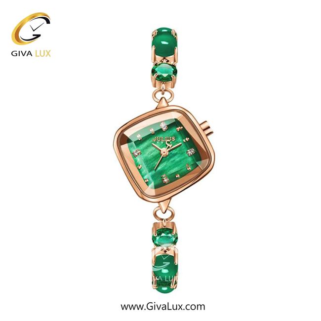 ساعت مچی اورجینال زنانه جولیوس رزگلد | رزگلد| سبز| کد رفرنس JA-1425B