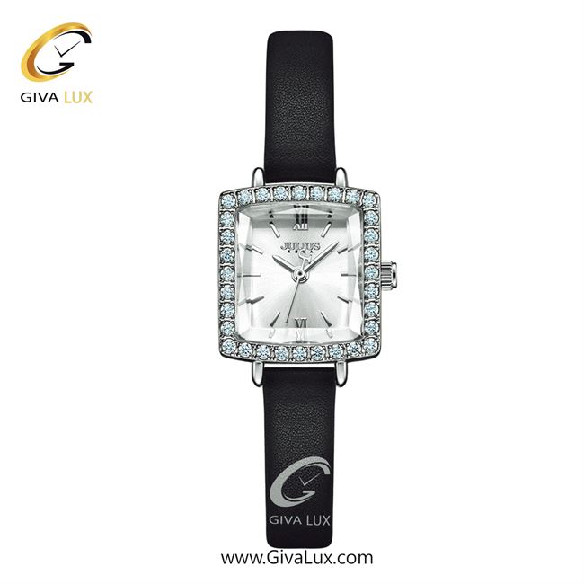 ساعت مچی اورجینال جولیوس زنانه نقره ای | مشکی | نقره ای | کد رفرنس JA-1426A