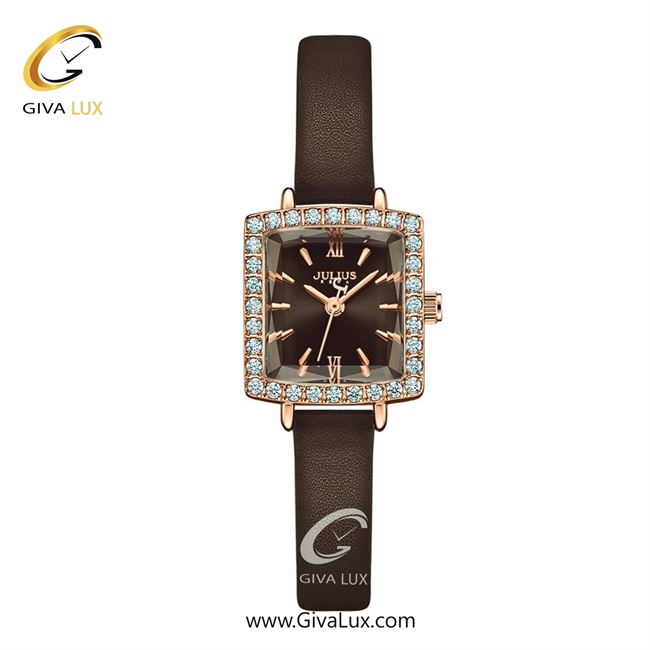 ساعت مچی اورجینال جولیوس زنانه رزگلد | قهوه ای | قهوه ای | کد رفرنس JA-1426C