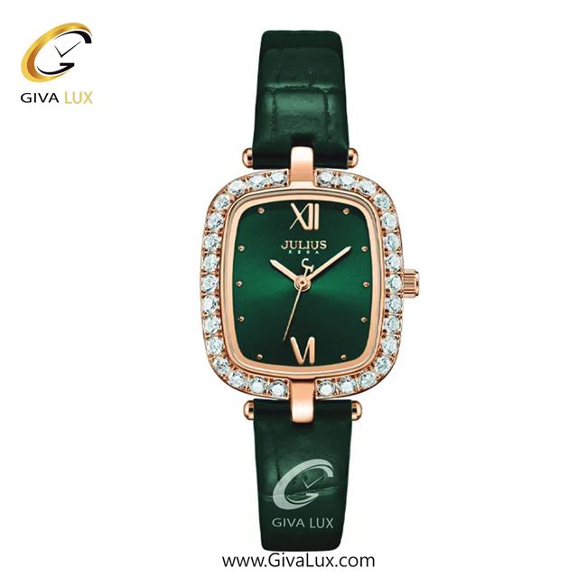ساعت مچی اورجینال جولیوس زنانه رزگلد | سبز | سبز | کد رفرنس JA-1428B