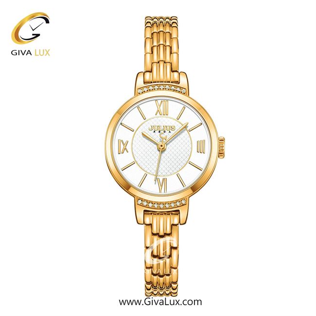 ساعت مچی اورجینال زنانه جولیوس طلایی | طلایی| سفید-نقره ای| کد رفرنس JA-1429B
