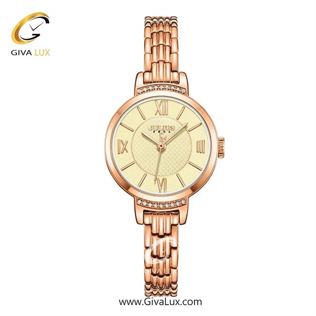 ساعت مچی اورجینال زنانه جولیوس رزگلد | رزگلد| کرم| کد رفرنس JA-1429C