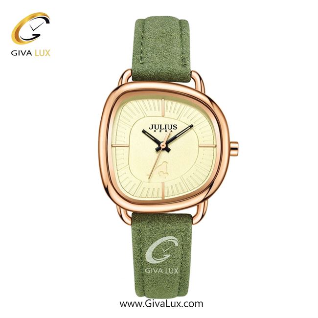 ساعت مچی اورجینال زنانه جولیوس رزگلد | سبز| کرم| کد رفرنس JA-1436A