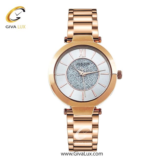 ساعت مچی اورجینال جولیوس زنانه رزگلد | رزگلد | نقره ای-سفید | کد رفرنس JA-1439C
