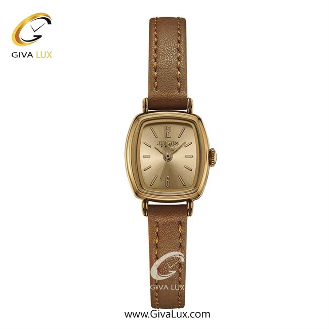 ساعت مچی اورجینال زنانه جولیوس خاکی | قهوه ای| خاکی| کد رفرنس JA-1445C