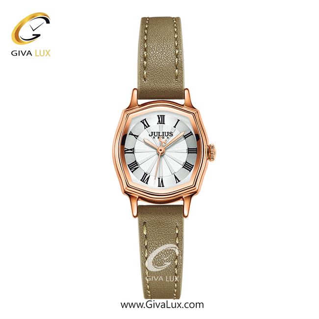 ساعت مچی اورجینال زنانه جولیوس رزگلد | خاکی| سفید| کد رفرنس JA-1446B