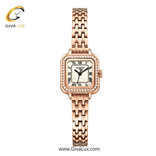 ساعت مچی اورجینال جولیوس زنانه رزگلد | رزگلد | نقره ای | کد رفرنس JA-1449B