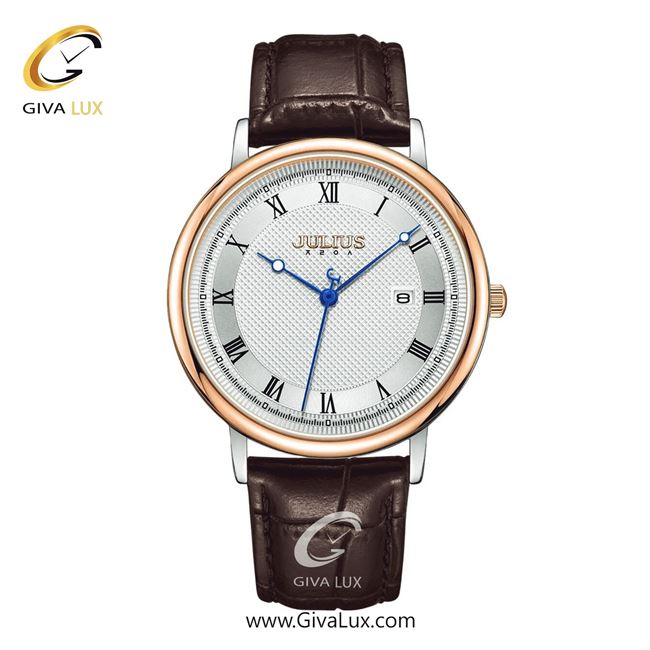 ساعت مچی اورجینال مردانه جولیوس رزگلد | قهوه ای| نقره ای| کد رفرنس JA-1450MC