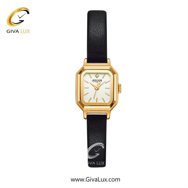 ساعت مچی اورجینال زنانه جولیوس طلایی | مشکی| سفید| کد رفرنس JA-1454C