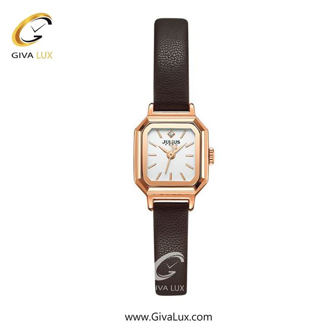ساعت مچی اورجینال زنانه جولیوس رزگلد | قهوه ای| سفید| کد رفرنس JA-1454D