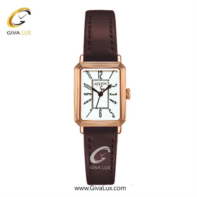 ساعت مچی اورجینال زنانه جولیوس رزگلد | قهوه ای| سفید| کد رفرنس JA-1458B