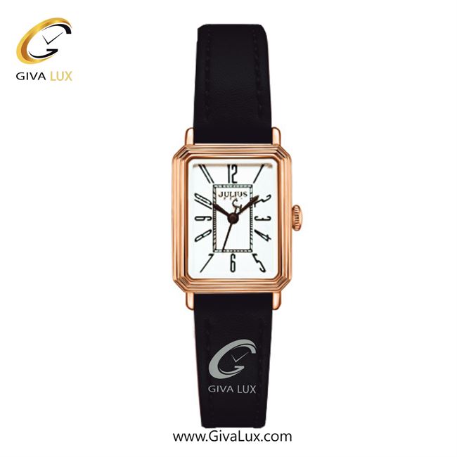 ساعت مچی اورجینال زنانه جولیوس رزگلد | مشکی| سفید| کد رفرنس JA-1458C
