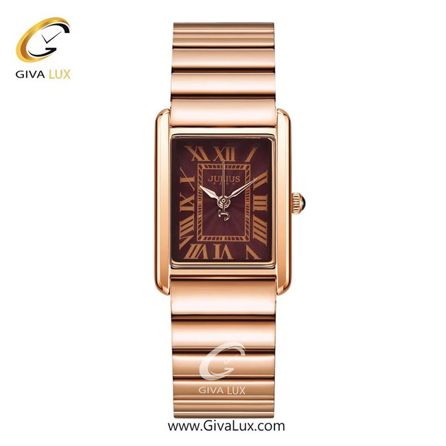 ساعت مچی اورجینال زنانه جولیوس رزگلد | رزگلد| زرشکی| کد رفرنس JA-1470E